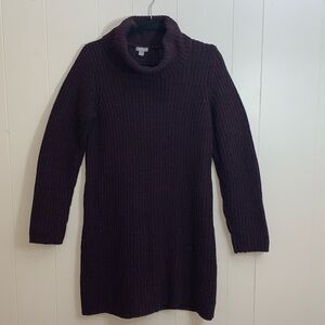 J Jill Dark Brown Chunky Sweater Dress Size Medium